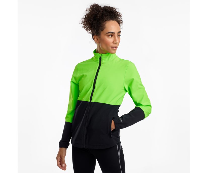 Chaquetas Saucony Bluster Mujer Verdes Negros | México 268ILHS